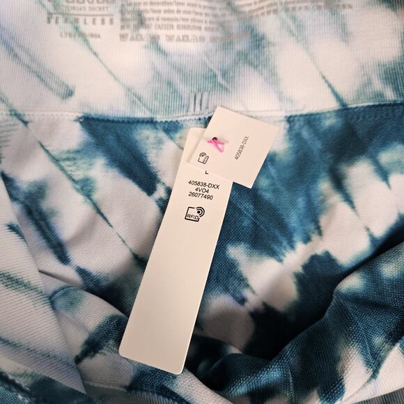 Victoria’s Secret Pink Womens Seamless Blue Green White Tie Dye Leggings Size L - Picture 4 of 6